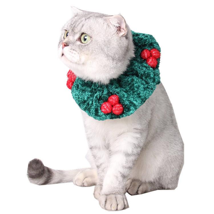 Wholesale Winter Warmth New Elizabeth Soft Cloth Loop Decoration Cat Dog Christmas Bow Tie