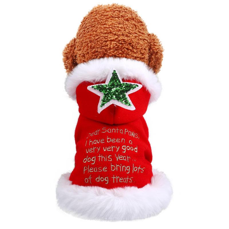 New Christmas Teddy Pome Fur Coat Stylish Pet Clothes Dog And Cat Autumn And Winter Cape Coat