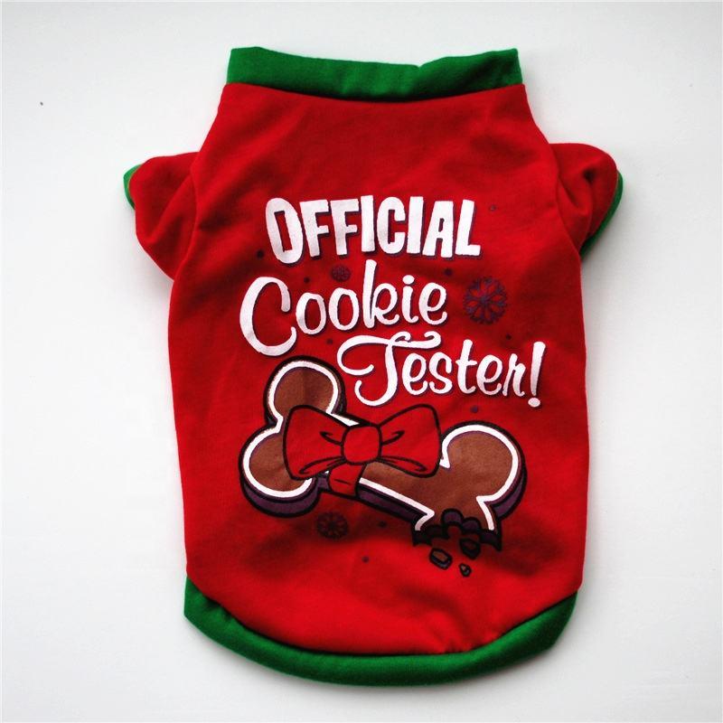 Wholesale Summer Custom Christmas Red Cheap Small Dog Clothes