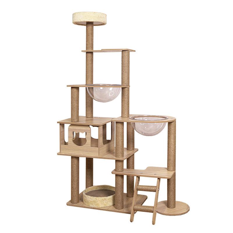 Interactive Toys Square Pillar Fashion Custom Design Cat Climbing Frame Deluxe Cat Tree House Scratcher