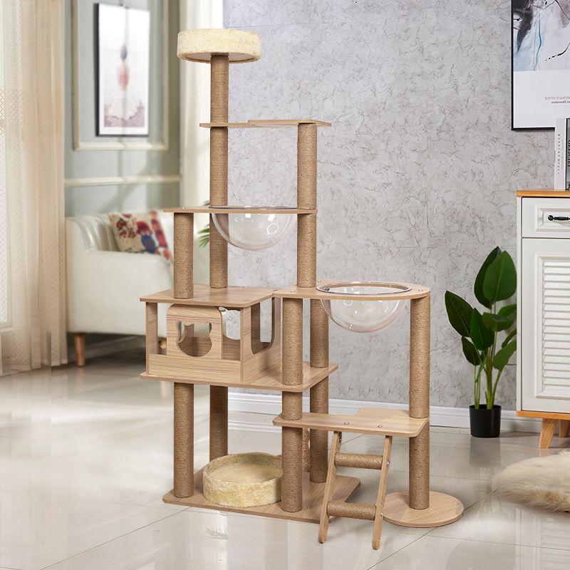 Interactive Toys Square Pillar Fashion Custom Design Cat Climbing Frame Deluxe Cat Tree House Scratcher