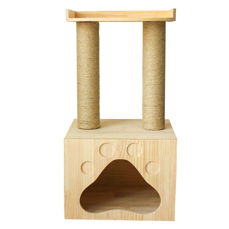 Solid Wood Modern Cat Tree Condo New Design Cat Scratcher Cat Tree