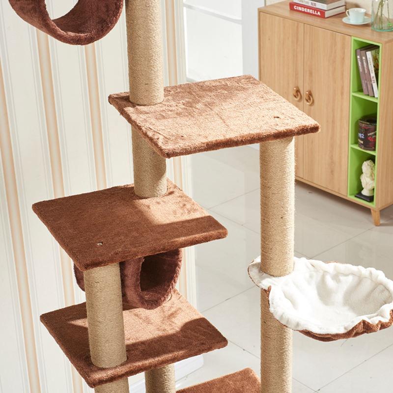 Modern Cat Ceiling Tree Tower Large Cat Apartment Tree Furniture Climbing Tree