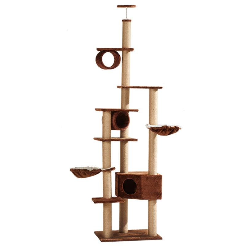 Modern Cat Ceiling Tree Tower Large Cat Apartment Tree Furniture Climbing Tree