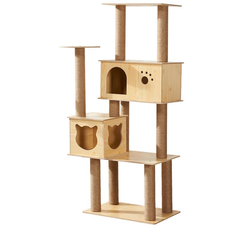 Factory Processing Customization Cat Furniture Tower Cardboard Pet Cat Tree House Manufacturer Wholesale