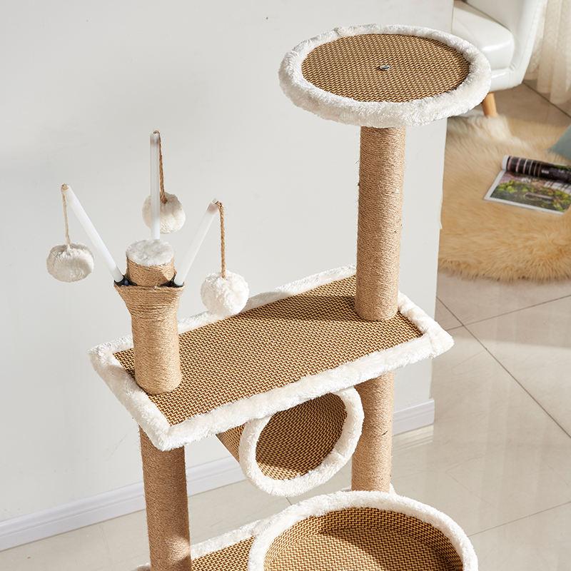 Factory Wholesale Flower Cat Tree Tower Houses Scratches Climbing Cute Luxury Large Pet Cat Tree