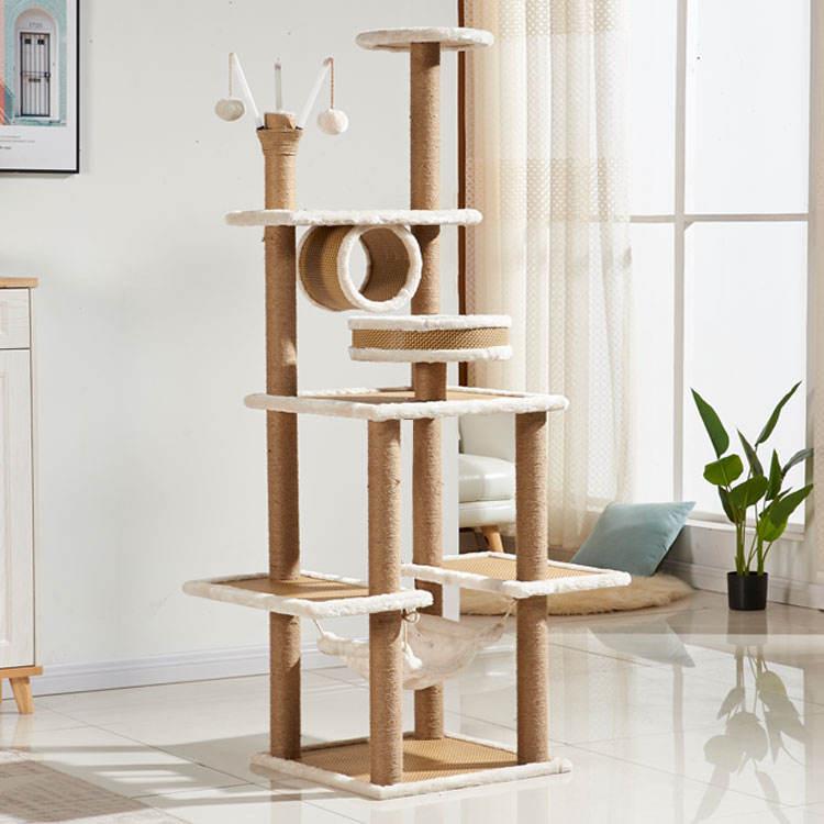 Factory Wholesale Flower Cat Tree Tower Houses Scratches Climbing Cute Luxury Large Pet Cat Tree