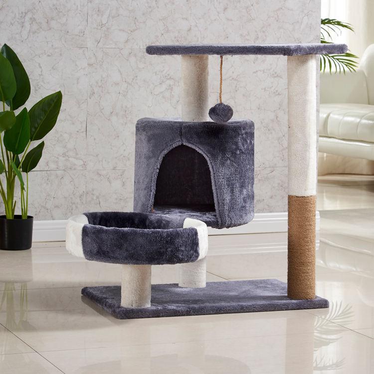 Multi Level Cat Tree Condo House Furniture Scratch Posts For Cat Tower Jumping Toys With Wood Kitten Playing Tower