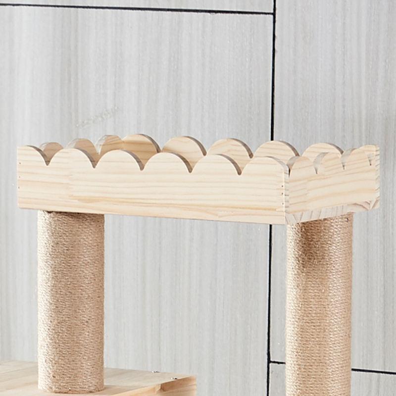 Cats Nest Tree Toy Solid Wood Cat Scratching Column Supplies Cat Shelf Jumping Platform Tower House