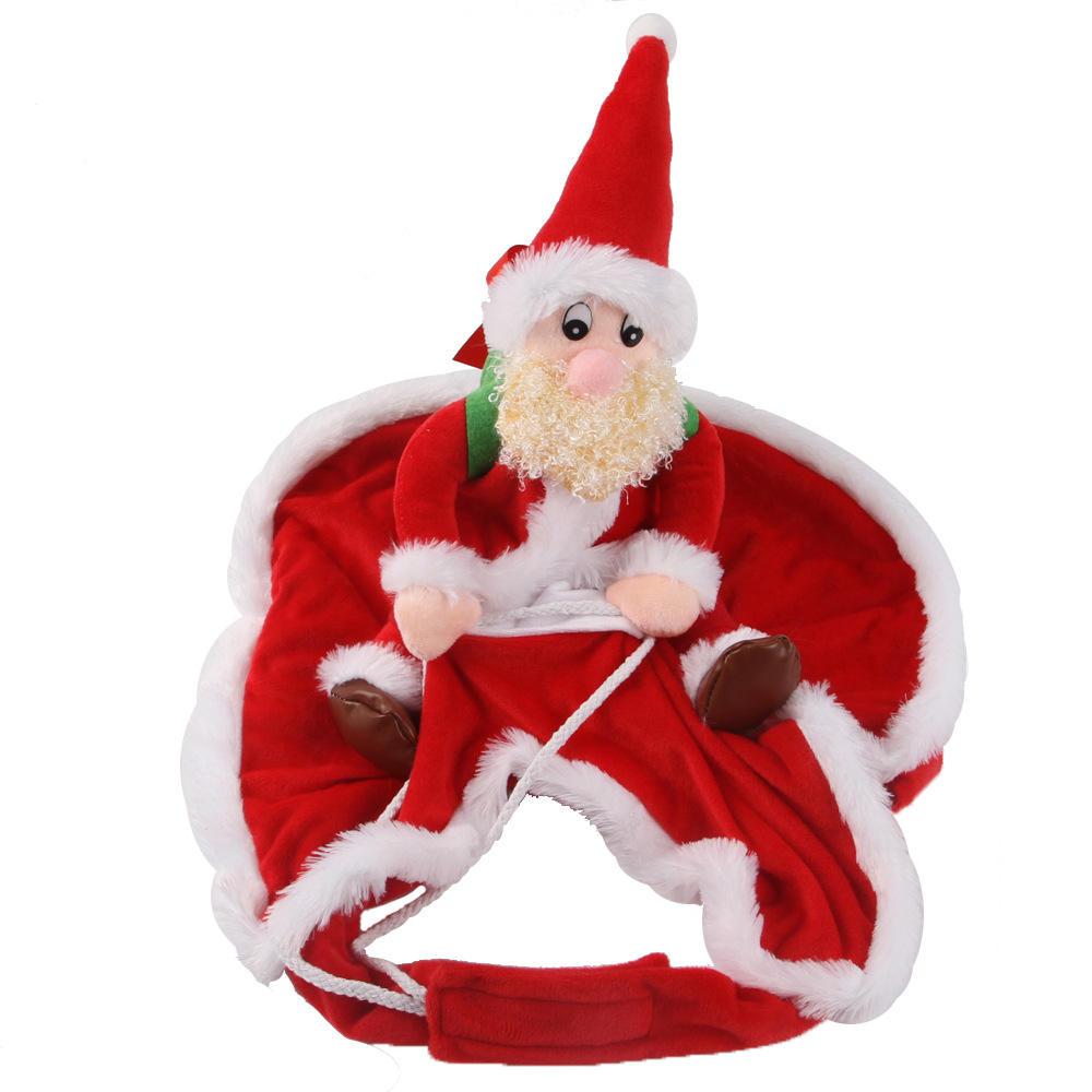 Pet Supplies Santa Claus Costume Christmas Riding Horse Cotton Pet Clothes For Medium Large Sized Dogs