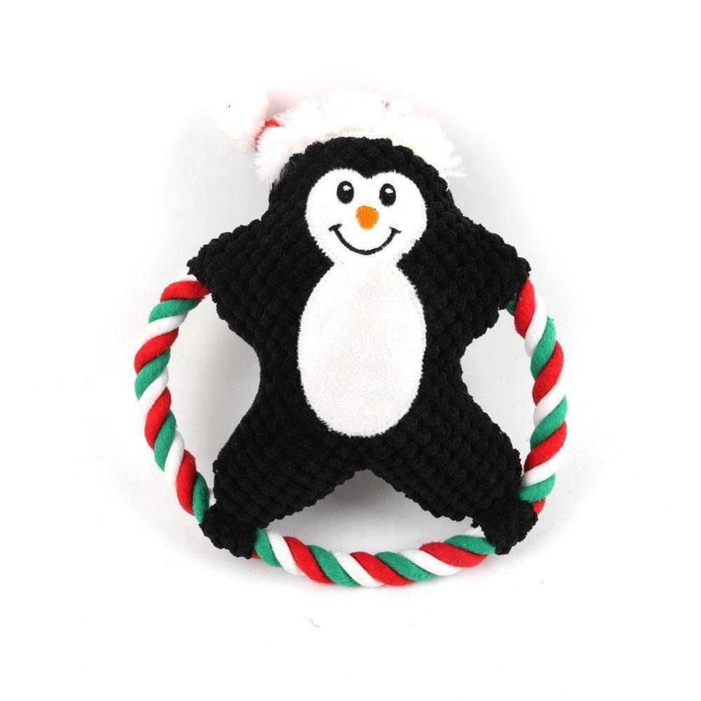 Amazon Best Selling Pet Toys Christmas Sounding Plush Toys Chewing Teething Bite Resistant Dog Toys