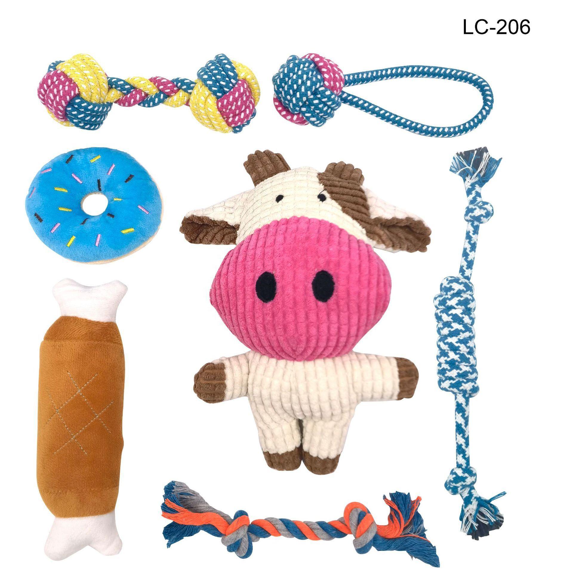 Wholesale Custom Soft Dog Cotton Rope Toy 18 Pack Pet Cat Dog Chew Toy Set For Teeth Cleaning