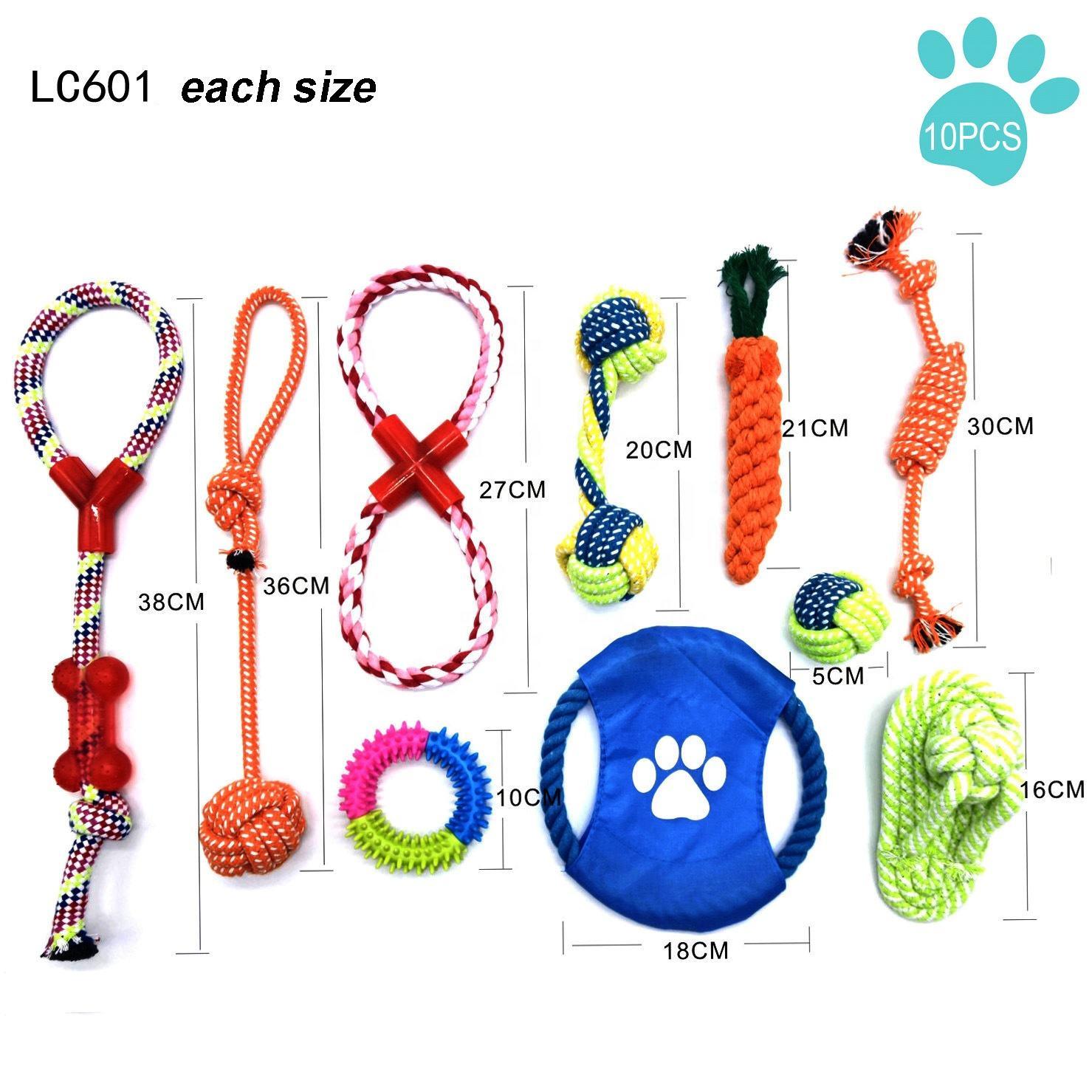 Wholesale Custom Soft Dog Cotton Rope Toy 18 Pack Pet Cat Dog Chew Toy Set For Teeth Cleaning