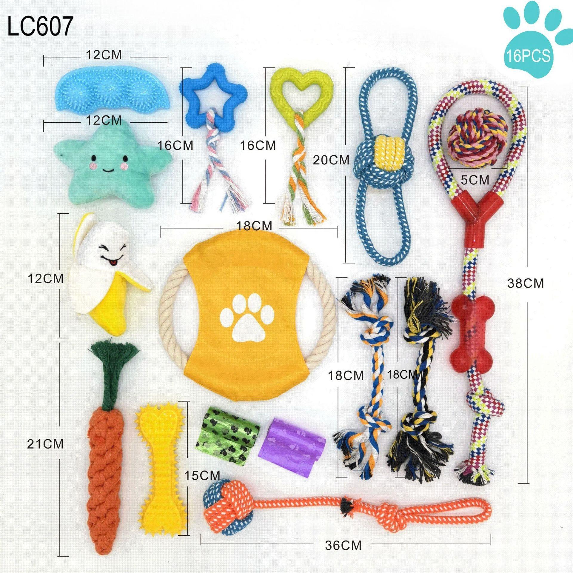 Wholesale Custom Soft Dog Cotton Rope Toy 18 Pack Pet Cat Dog Chew Toy Set For Teeth Cleaning