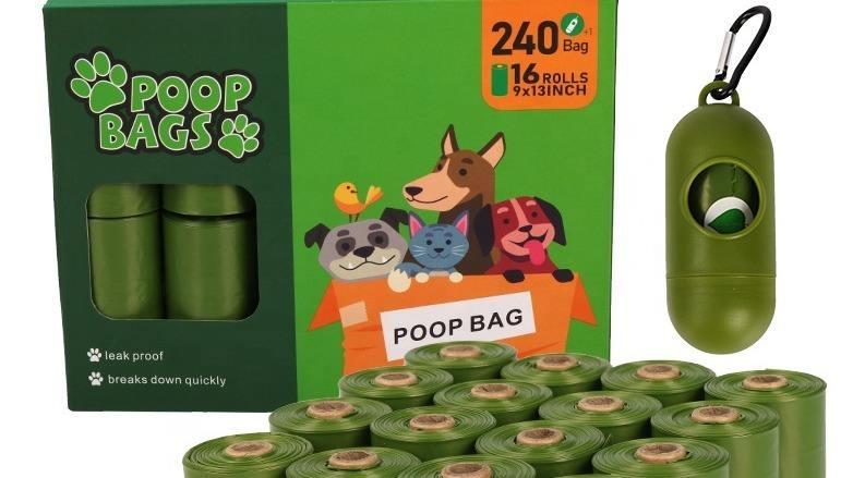 Custom Logo 100% Degradable Biodegradable Cornstarch Compostable Plastic Garbage Bag Dog Poop Dog Waste Poop Bag Pet