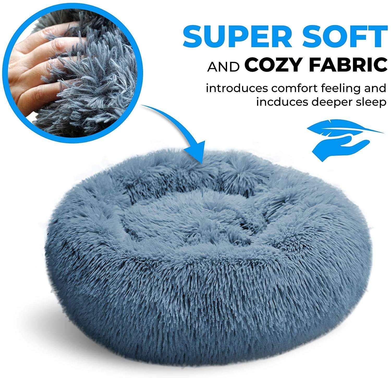 Wholesale Portable Soft Washable Luxury Foldable Round Puppy Washable Pet Sofa Dog Beds Luxury