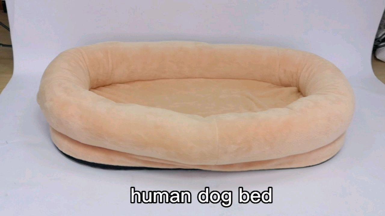 pet Luxury Giant Human Size Orthopedic Memory Foam Dog Bed Human Pet Bed For Human