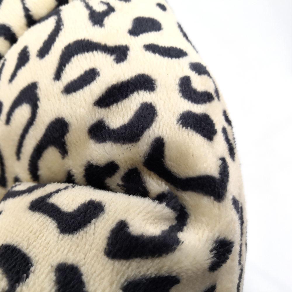 pet Comfortable Luxury Pp Cotton Leopard Print Bear Paw Dog Bed