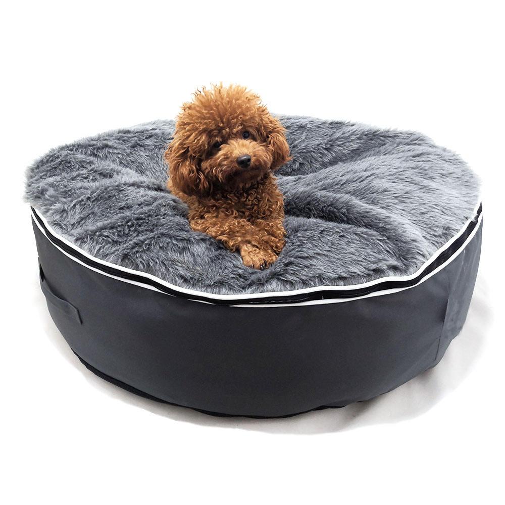 pet Soft Luxury Faux Fur Round Donut Circle Uk Dog Bed