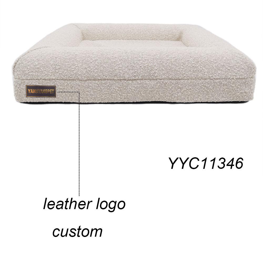 Custom Dog Bed Boucle Dog Bed Memory Foam Dog Bed