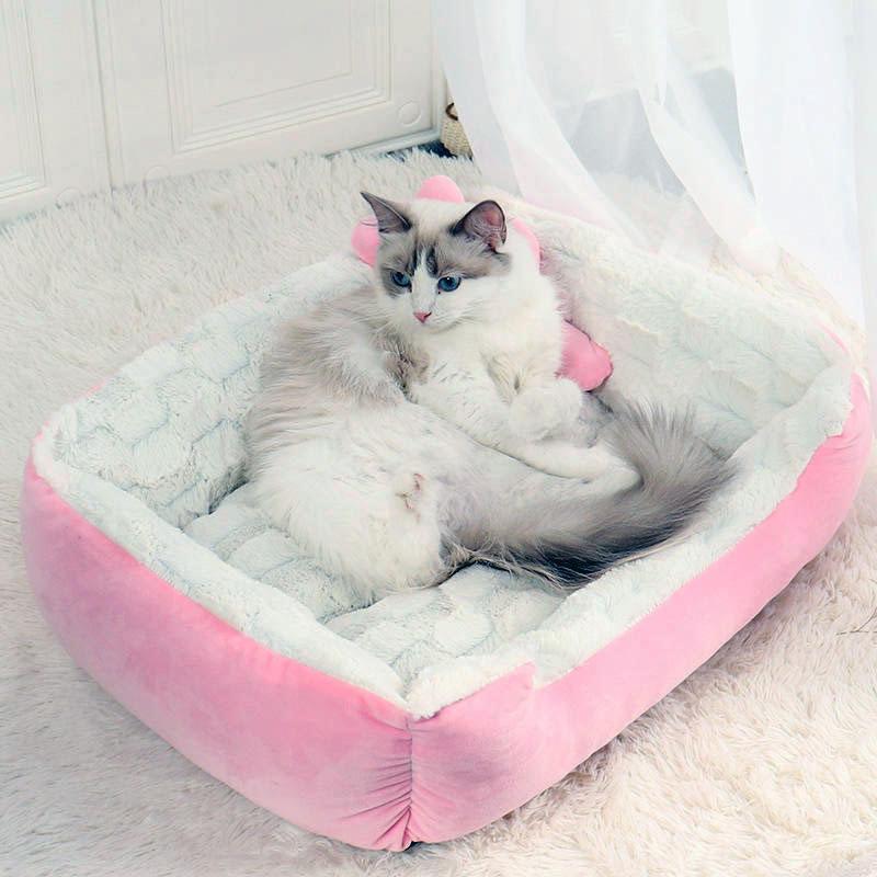 Wholesale Multi-colors Velvet High Quality Custom Pet Beds Accessories Bedding Luxury Puppy Pet Dog Bed Cat Bed