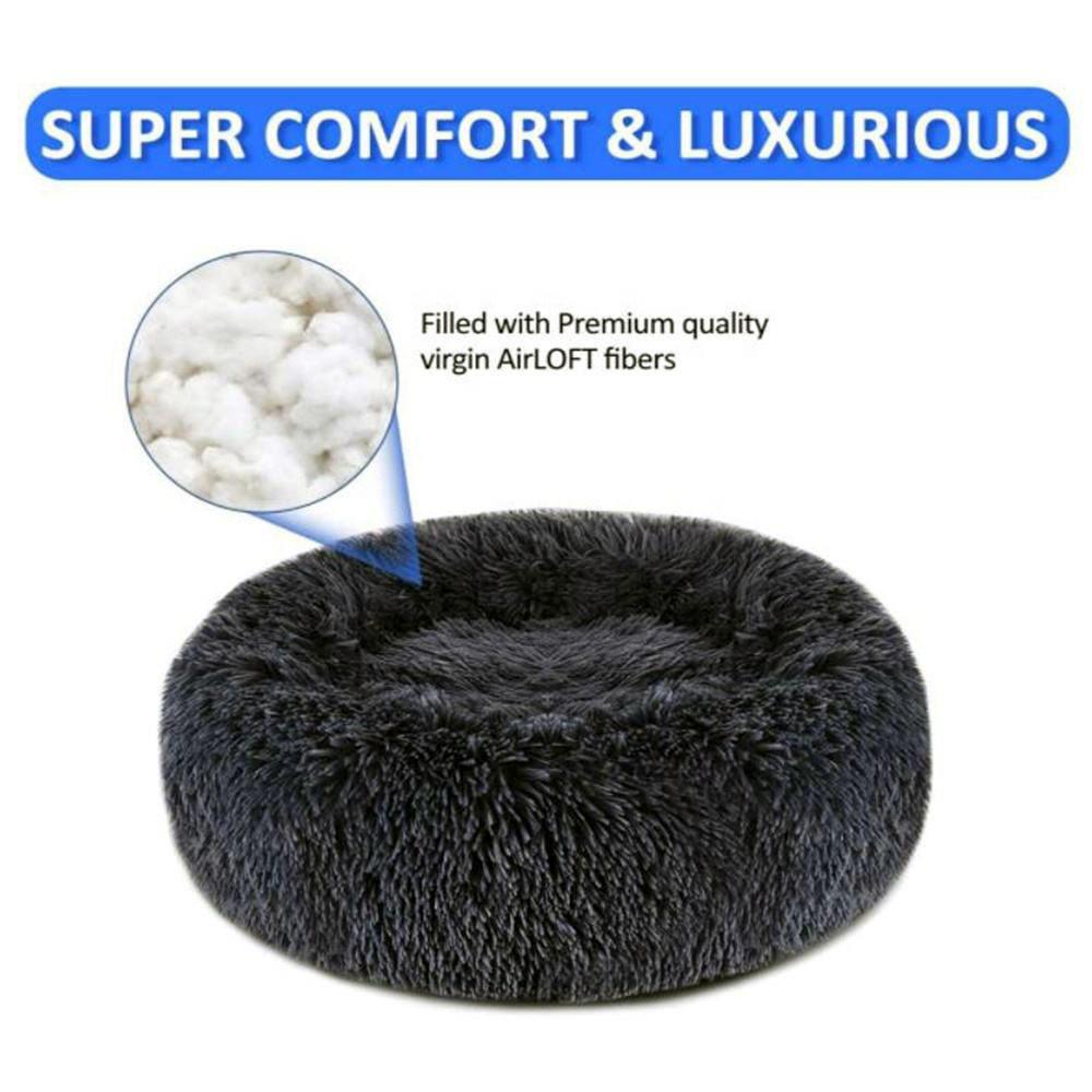 Ultra Soft Calming Accessories Suppliers Custom Donut Soft Pet Beds,Indoor Sofa Machine Washable Eco Friendly Luxury Dog Bed