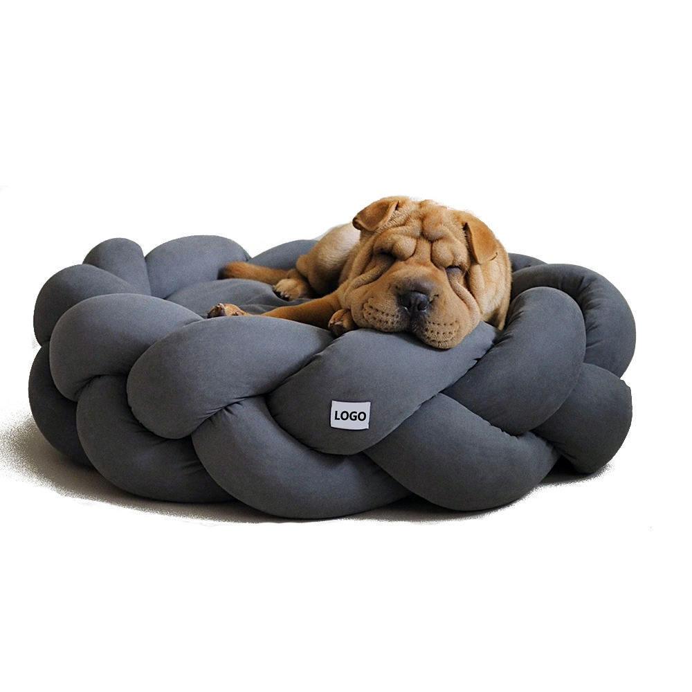 New Style Handmade Weave Cotton Soft Comfortable Removable Machine Wash Pet Dogs Cats Nest Beds Wholesale