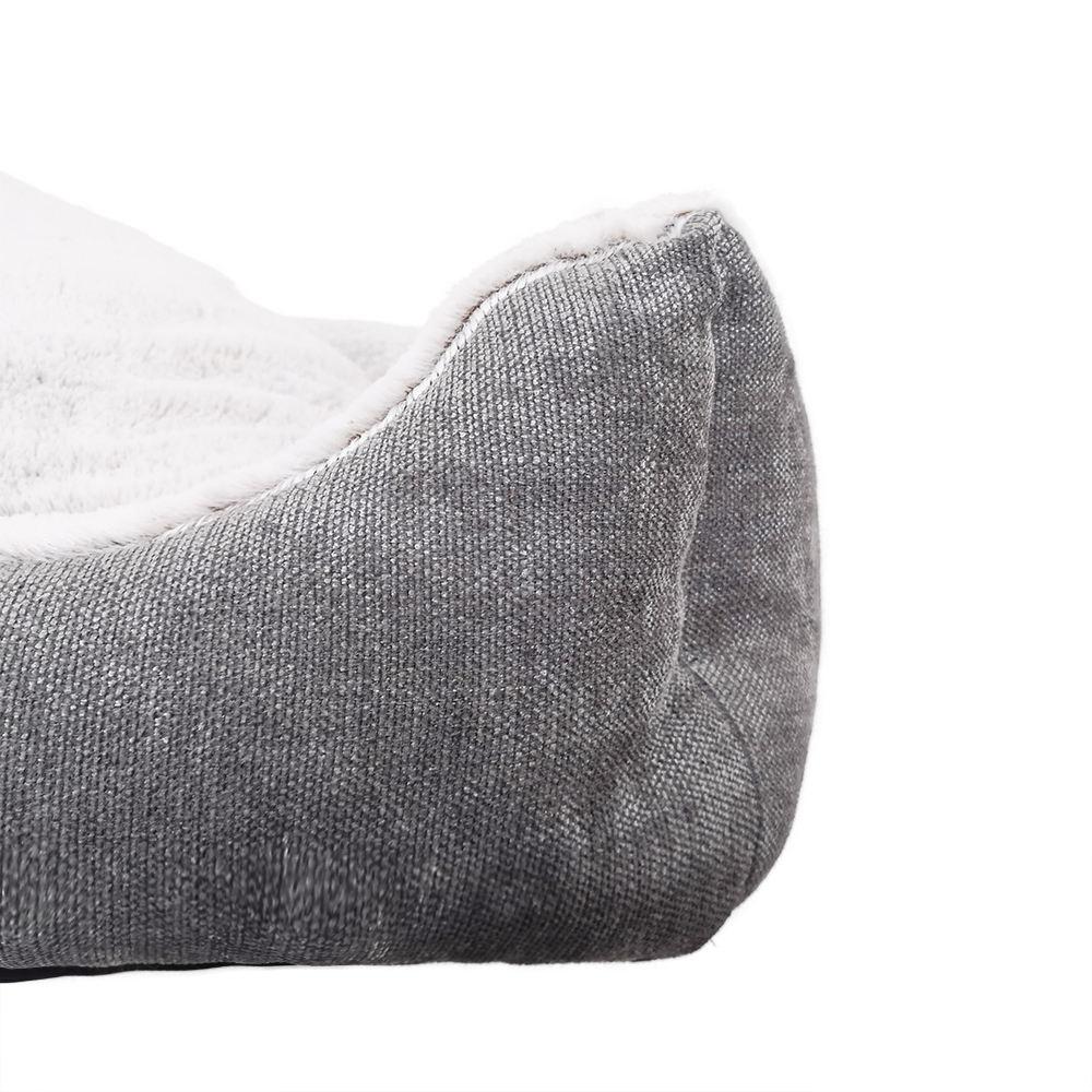 pet Square Soft Grey Dog Pet Bed