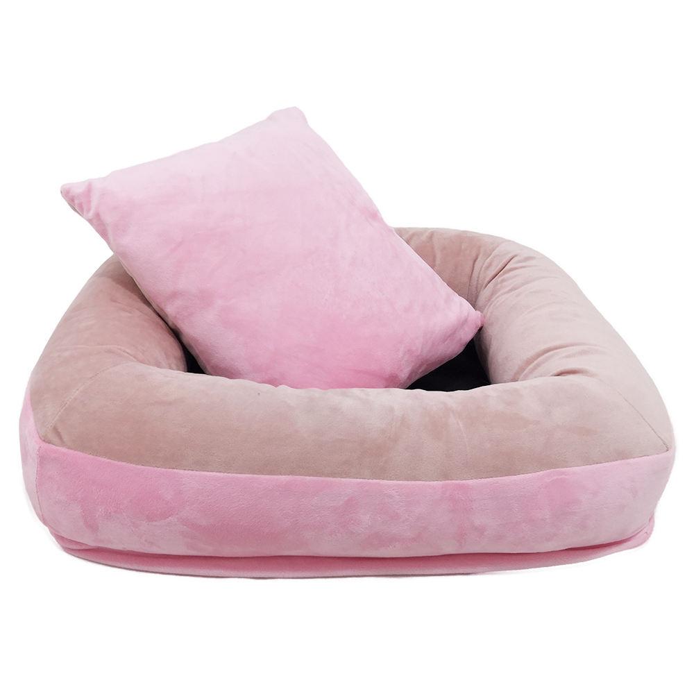 pet Luxury Pink Vacuum Soft Square Warm Approved Dog Pet Bed