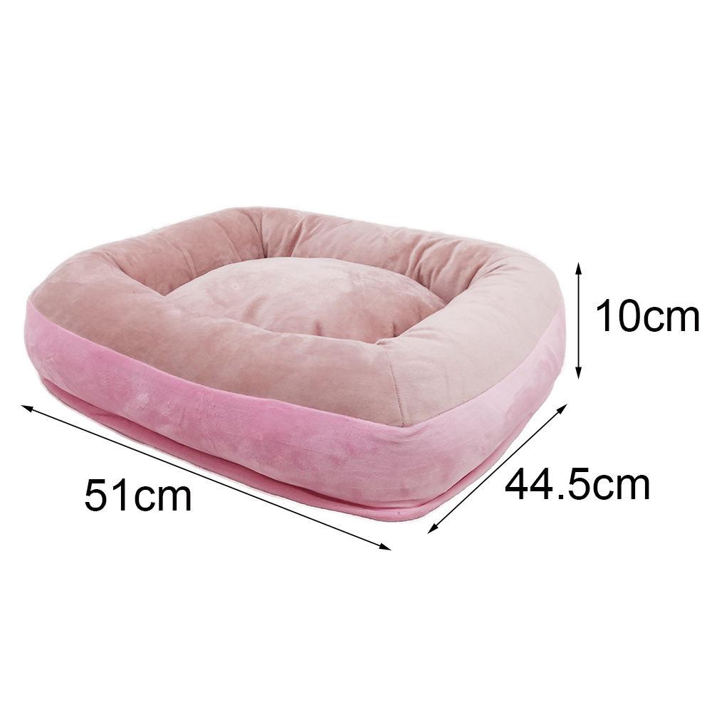 pet Luxury Pink Vacuum Soft Square Warm Approved Dog Pet Bed