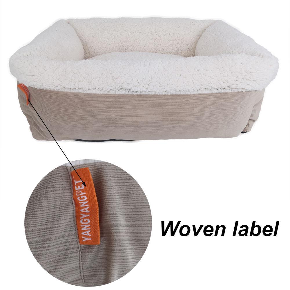 pet Dogs Accessories And Beds Luxury Soft Square White Dog Cot Bed