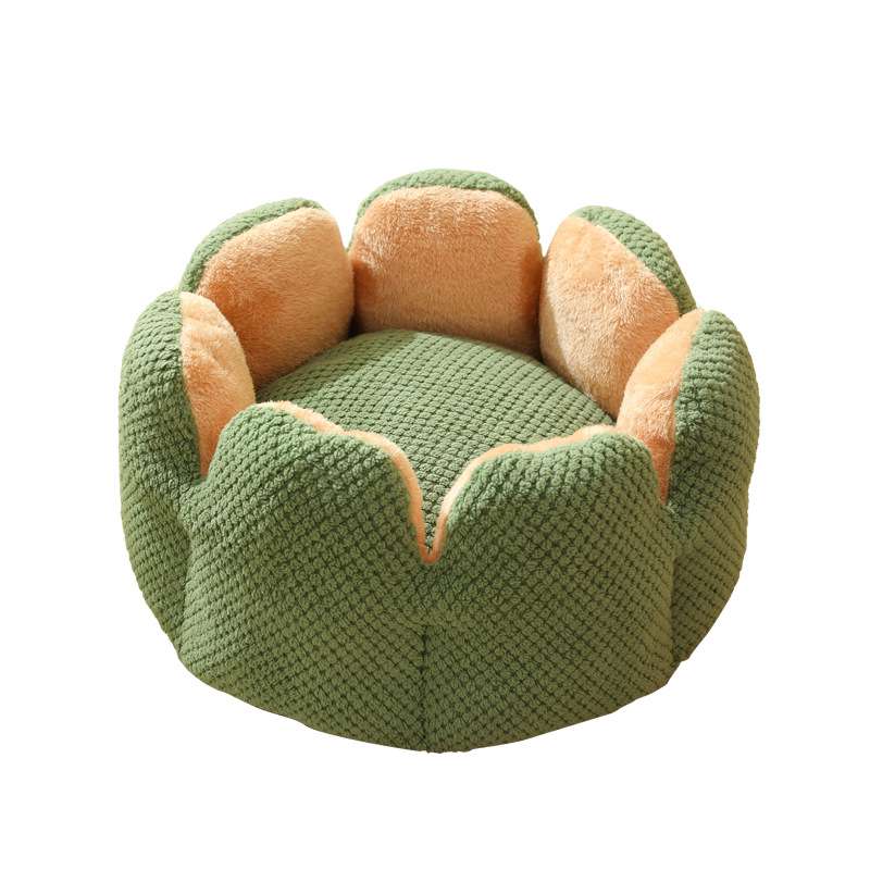 Petal-shaped Soft Plush Pet Cat Bed