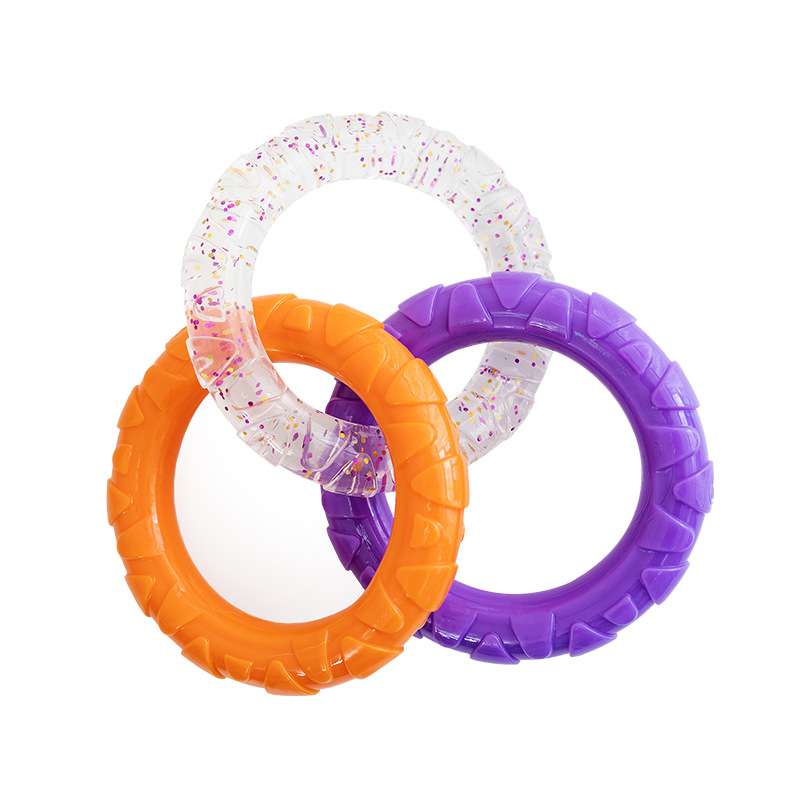 TPR pull ring bite resistant dog grinding toy