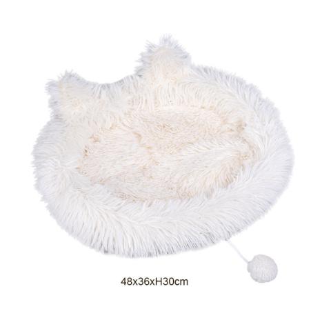 Wholesale Manufacturer Soft Luxury Plush Pet Cushion Round Cat Dog Bed Pet Furniture