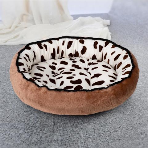 Custom Double-sided Comfortable Bed For Dog Warm And Soft Arctic Velvet Pet Dog Bed