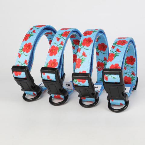 Pet Supplies Custom Design Adjustable Christmas Dog Pet Collars,Heavy Duty Reflective Padded Handle Nylon Dog Collar