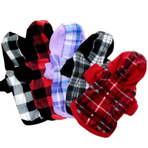 Wholesale Luxury Pet Clothes Autumn And Winter Lattice Design Dog Hoodies Pet Clothes