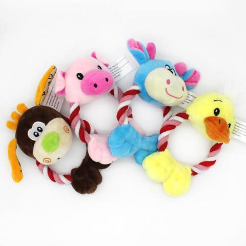 Cotton Rope Throwing Durable Pet Stuffed Toy Dog Toothbrush Chew Toys