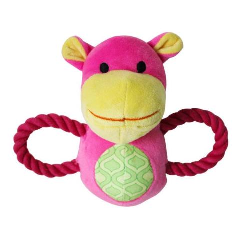 Double Cotton Rope Handle Deer Dog Supplies Interactive Plush Dog Toy Pet Toys For Chewing