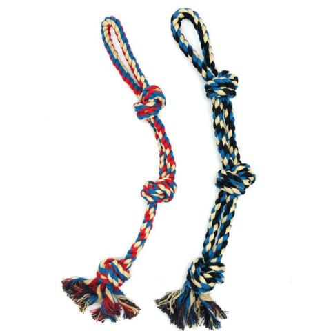 Dog Cotton Rope Toys Multi-knot Best Selling Dog Chew Toys 2-piece Combination Durable Pet Toys