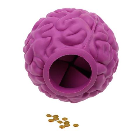 Natural Rubber Interactive Food Dispensing Puzzle Dog Toy Ball For Tooth Cleaning Iq Training Chewing Playing