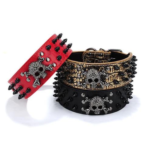 Stylish Bullet Nail Luxury Leather Dog Collar