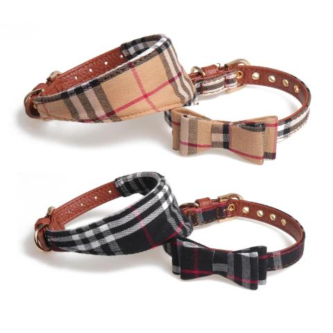 New Style Custom Bow Dog Bandana Dog Leads And Collars Wholesale Other Pet Collars