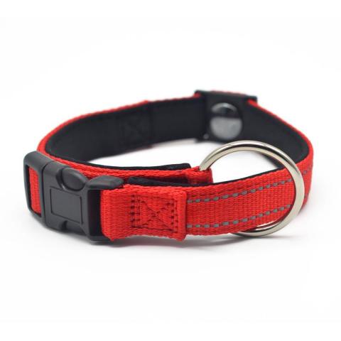 Heavy Duty Dog Nylon Collar With Buckle Adjustable Safety Reflective Collars For Dogs