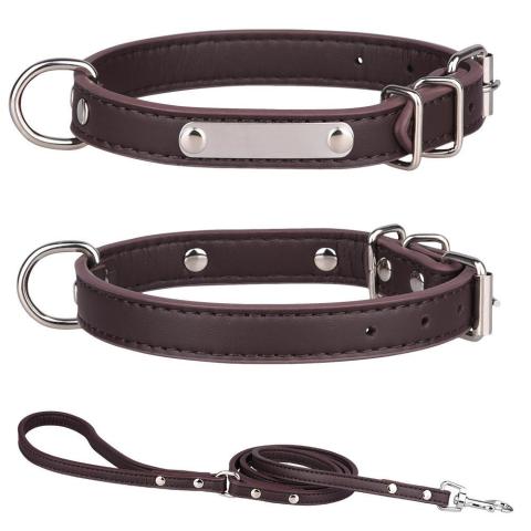 Customize Luxury Adjustable Stainless Steel Pet Collars Fashion Pure Color Dog Collar