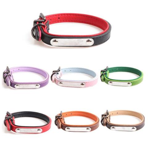 Wholesale Luxury Custom Carving Adjustable Leather Dog Collar