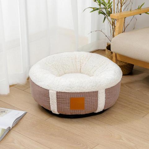 Accept Custom High End Dog Cat Bed Cute Round Soft Comfortable Pet Bed