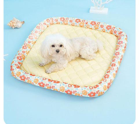 Cool And Breathable Flowers Summer Good Quality Soft Round Cat Pet Nest Bed