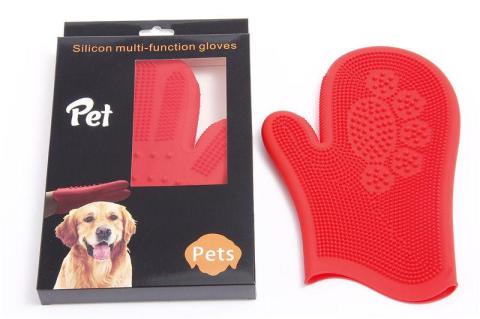 Comb Washing Bathing Cleaning Brush Silicone Pet Gloves