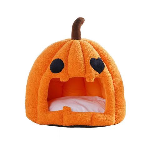 Manufacturer Wholesale Halloween Pumpkin Luxury Dog Bed Pet Dog Bed Small Dog Bed